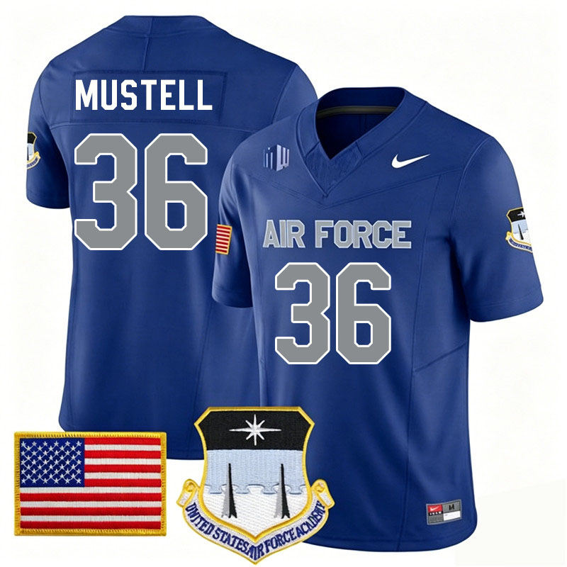 Air Force Falcons #36 Max Mustell College Football Jerseys,Uniforms-Royal